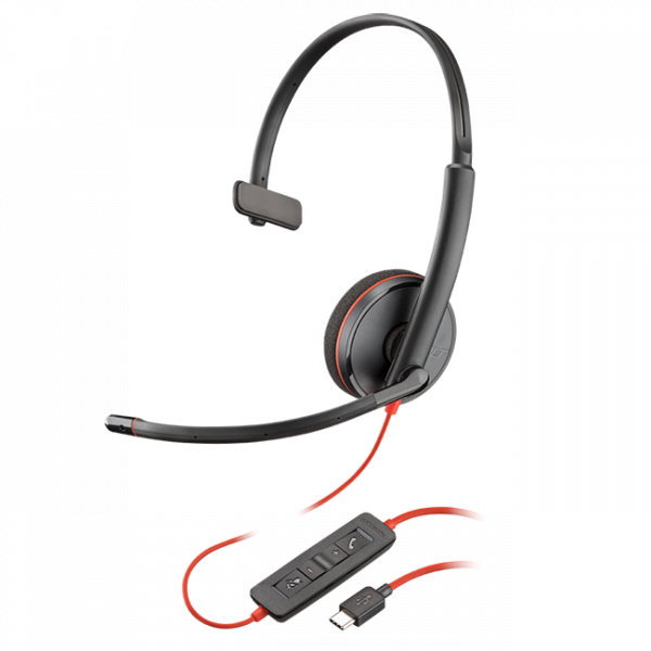 Poly Blackwire 3210 Monaural USB-C Headset
