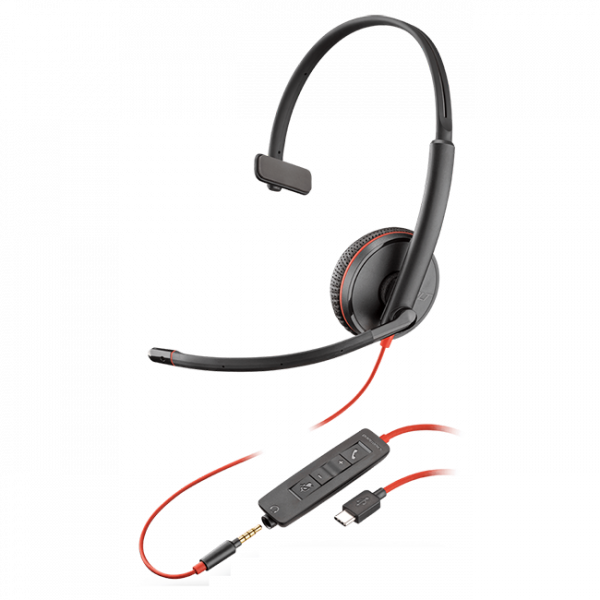 Poly Blackwire 3215 Monaural USB-C Headset