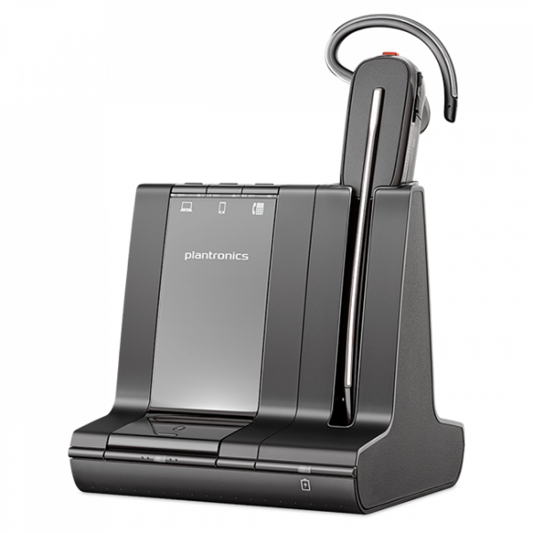 Poly Savi 8240 Office Convertible Wireless DECT Headset for PC, Mobile and Deskphone